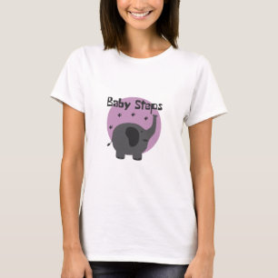 Baby stappen Kawaii schattige baby olifant grijs e T-shirt