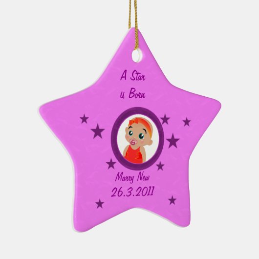 Baby Star Ornaments Keramisch Ornament (Rechts)