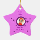 Baby Star Ornaments Keramisch Ornament (Achterkant)