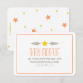BABY STAR REGISTRY CARD-BABY SHOWER KAART (Voorkant / Achterkant)