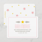 BABY STAR REGISTRY CARD-BABY SHOWER KAART (Voorkant / Achterkant)