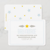 BABY STAR REGISTRY CARD-BABY SHOWER RSVP KAARTJE (Voorkant / Achterkant)