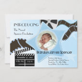 Baby Star wordt blauw geboren Aankondiging (Voorkant)