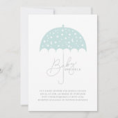 Baby Stars Brolly Baby shower Invitation Kaart (Voorkant)