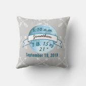 Baby Stat Banner over Mon Arrow-patroon Kussen (Achterkant)