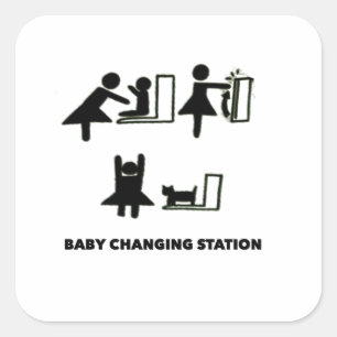 Baby Station Square Sticker wijzigen