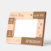 Baby Statistieken Stars Gegraveerde Lijstjes (Links)