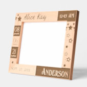 Baby Statistische sterren en script Gegraveerde Lijstjes (Links)