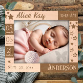 Baby Statistische sterren en script Gegraveerde Lijstjes