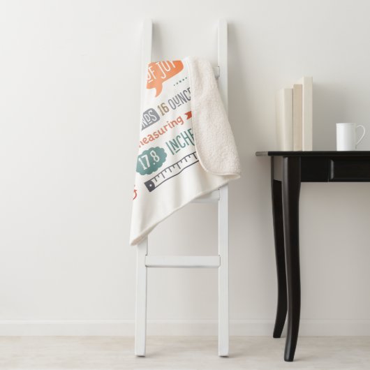 Baby Stats Birth Announement Tan Blauwgroen Turquo Sherpa Deken (In situ)