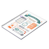 Baby Stats Birth Announounding Blauwgroen Blue, Or Notitieboek (Linkerzijde)