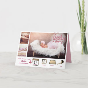 BABY STATS ICONS + FOTOS Aankondiging Meisje