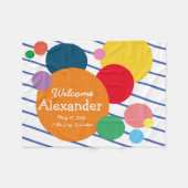 Baby Stats Kleurrijke geometrische vormen Fleece Deken (Voorkant (Horizontaal))