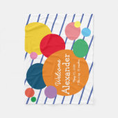 Baby Stats Kleurrijke geometrische vormen Fleece Deken (Voorkant)