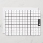 Baby Stats Monogram Blauwe Kleur Blokken Foto Gebo Aankondiging (Achterkant)