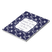 Baby Stats Nautical Navy Anchor Pattern Notitieblok (Linkerzijde)
