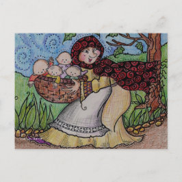 Baby Stealing Crone Oekraïense volkskunst Briefkaart