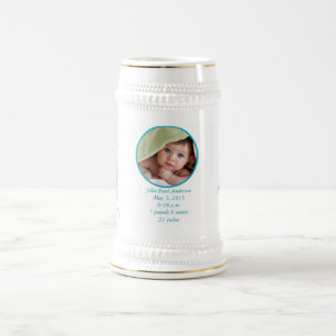 Baby Stein met babyfoto Belangrijke geboorte stati Bierpul