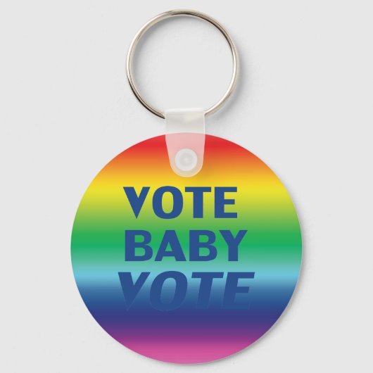 baby stemming - Pride lgbtq lgbt regenboogkleuren Sleutelhanger (Voorkant)