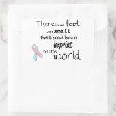 Baby-stickers voor verliesbewustzijn rechthoekige sticker (Tas)