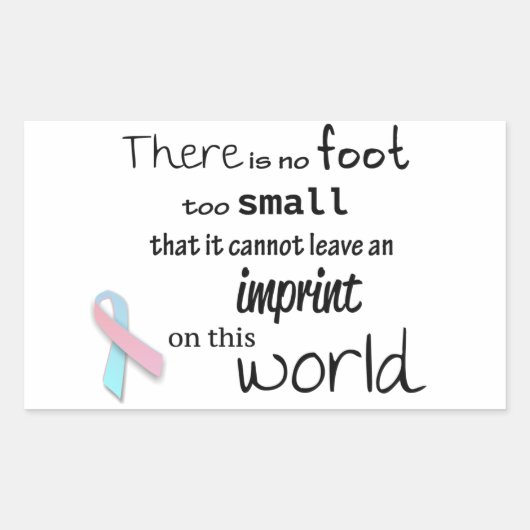 Baby-stickers voor verliesbewustzijn rechthoekige sticker (Voorkant)