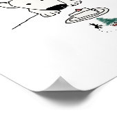 baby stier doodsbang is een eerste vriend poster (Hoek)