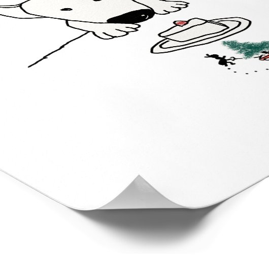 baby stier doodsbang is een eerste vriend poster (Hoek)