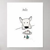 baby stier doodsbang is een eerste vriend poster (Voorkant)