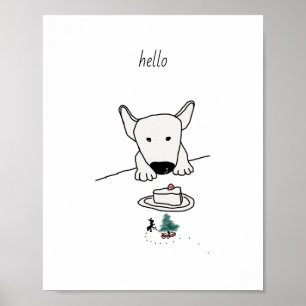 baby stier doodsbang is een eerste vriend poster