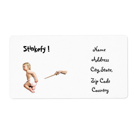Baby Stinkefy!-adreslabel Etiket (Voorkant)
