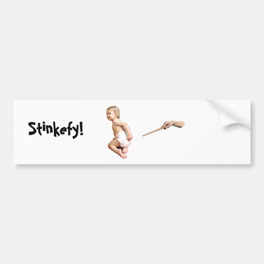 Baby Stinkefy!-bumpersticker Bumpersticker (Voorkant)