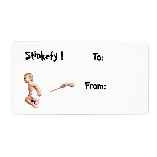 Baby Stinkefy! - Kerst label (Voorkant)