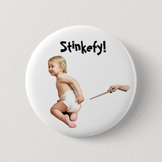 Baby Stinkefy!-toets Ronde Button 5,7 Cm (Voorkant)