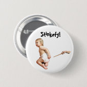 Baby Stinkefy!-toets Ronde Button 5,7 Cm (Voorkant /achterkant)
