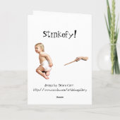 Baby Stinkefy!-wenskaart Kaart (Achterkant)