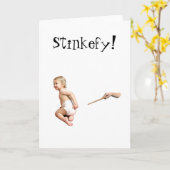 Baby Stinkefy!-wenskaart Kaart (Gele Bloem)