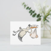 Baby Storch Klapperstorch Briefkaart (Staand voorkant)