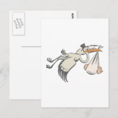 Baby Storch Klapperstorch Briefkaart (Voorkant / Achterkant)