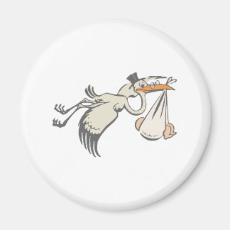 Baby Storch Klapperstorch stork Magneet
