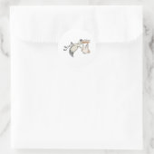 Baby Storch Klapperstorch stork Ronde Sticker (Tas)