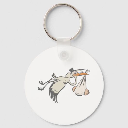 Baby Storch Klapperstorch stork Sleutelhanger (Voorkant)