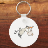 Baby Storch Klapperstorch stork Sleutelhanger (Voorkant)