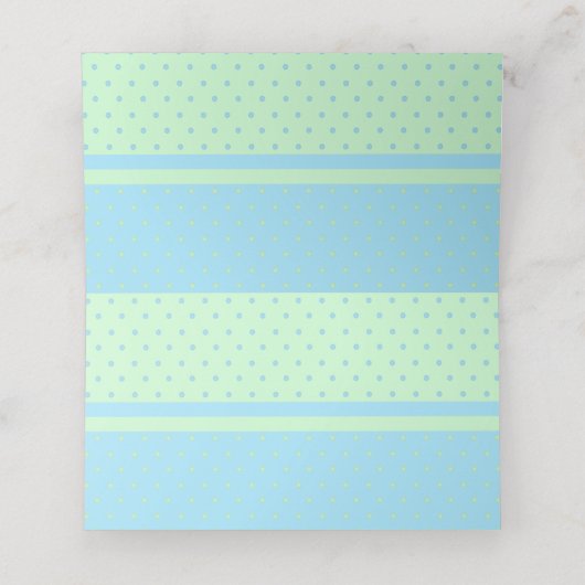 Baby Stork Baby Baby shower Plaatskaartje (Binnenkant ongevouwen)