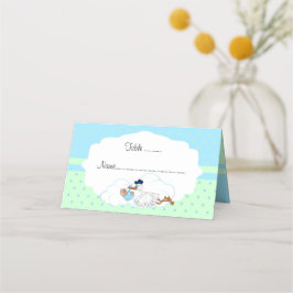 Baby Stork Baby Baby shower Plaatskaartje