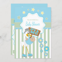 Baby Stork Baby Boy Shower