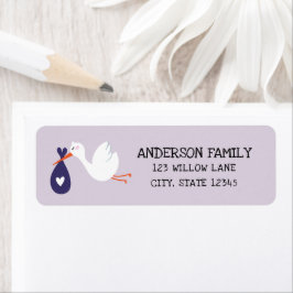 Baby Stork retouradres Etiket
