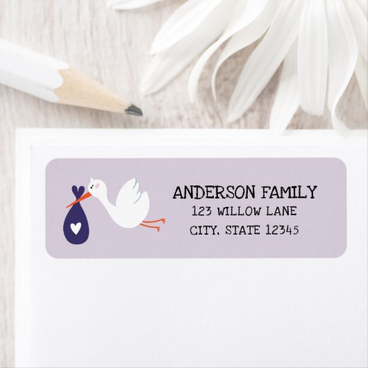 Baby Stork retouradres Etiket (Insitu)