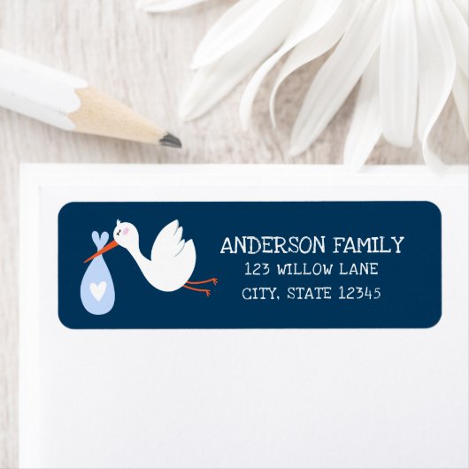 Baby Stork retouradres Etiket (Insitu)