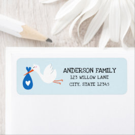 Baby Stork retouradres Etiket