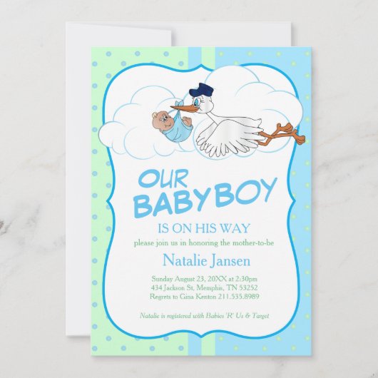 Baby Storm met een Cute Little Baby Boy Kaart (Voorkant)